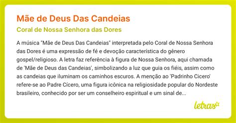 Mãe de Deus das candeias – música e letra de Maria Bethânia